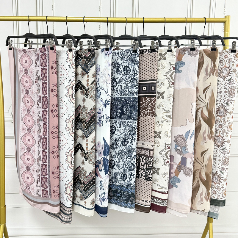 Printed Chiffon Scarf Manufacturer - OEM Turkish Long Premium Shawl