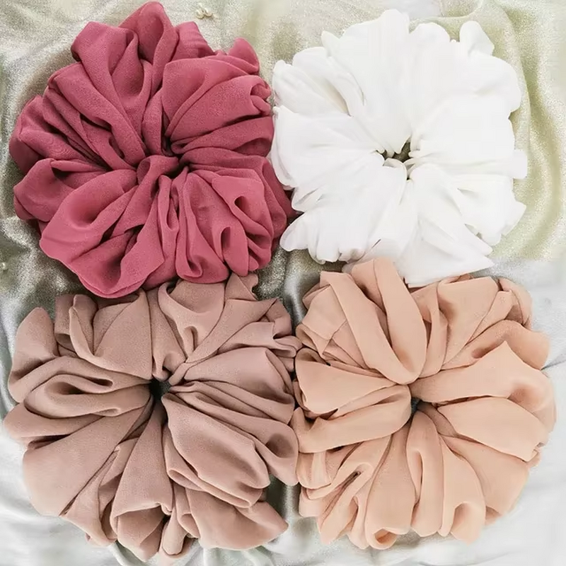 Hijab Scrunchies Factory - Bulk Large Volumizing Chiffon Scrunchie