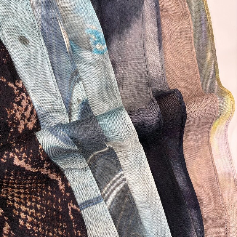 Modal Hijab Manufacturer - OEM Double Sided Floral Long Scarf