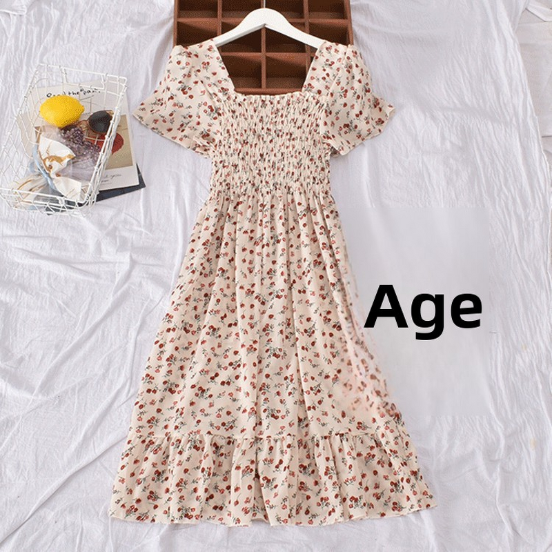 Waist Slimming Dress Supplier - OEM Floral A-line Long Tunic Dress