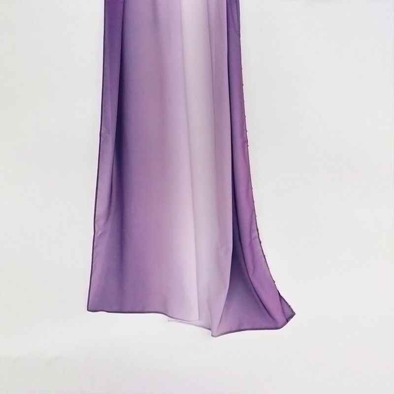 Pearl Chiffon Scarf Factory - OEM Metal Bead Chain Ombre Party Hijab