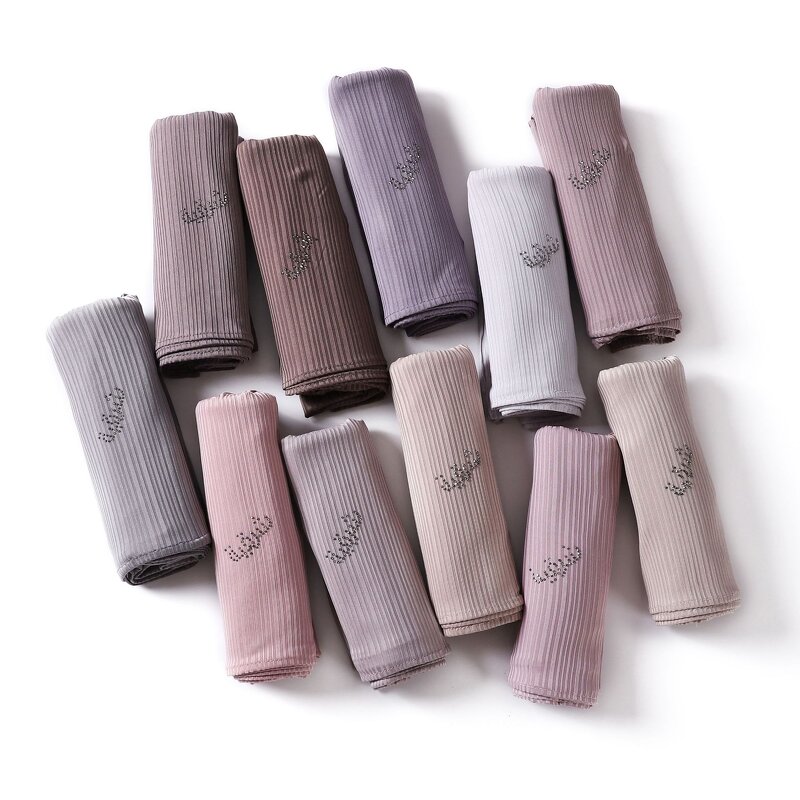 Ribbed Jersey Scarf Manufacturer - Wholesale Solid Long Shawl