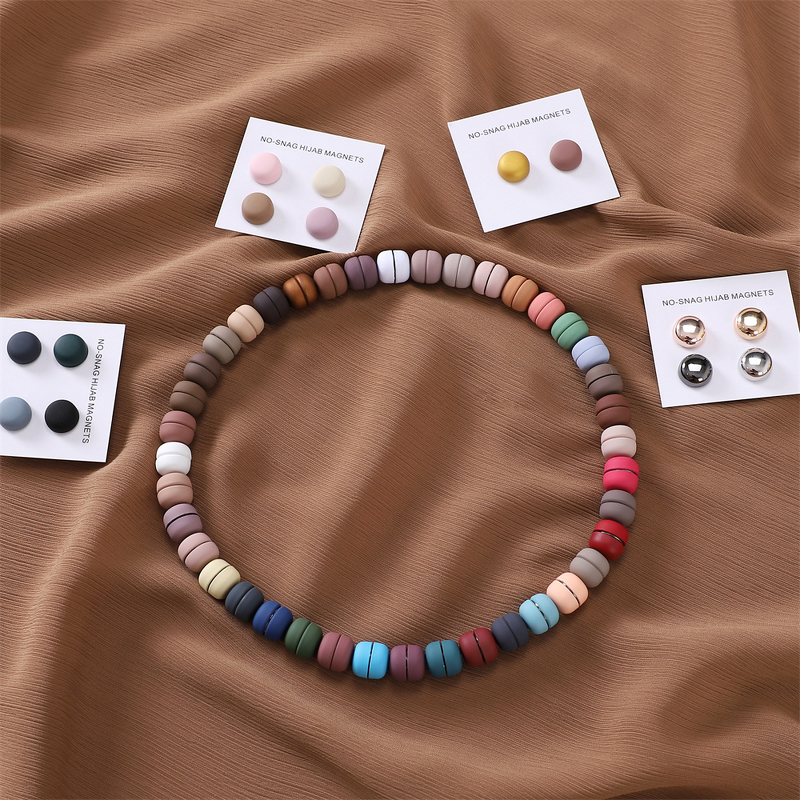 Magnetic Hijab Pins Factory - Bulk 2 Pairs No-Snag Crystal Pins