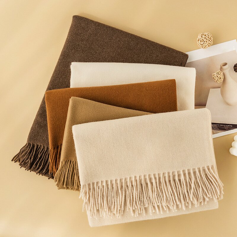 Cashmere Shawl Manufacturer - Wholesale Thicken Warm Long Fringed Winter Scarf