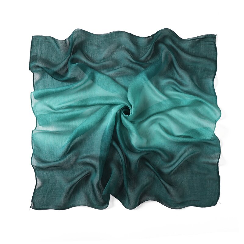 Silk Scarf Manufacturer - Wholesale Vintage Gradient Square Commuting Neck Scarf