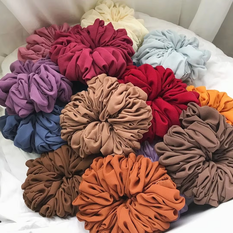 Hijab Scrunchies Factory - Bulk Large Volumizing Chiffon Scrunchie