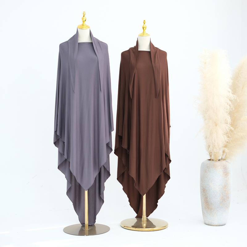 Jersey Khimar Supplier - Bulk Soft Stretchy Casual Prayer Jilbab