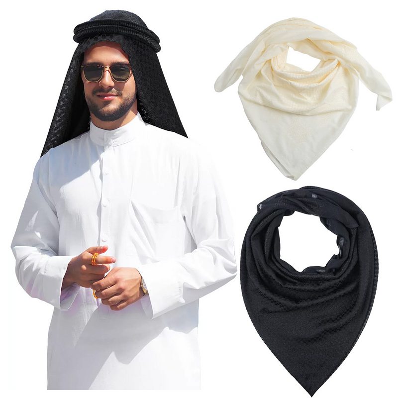 Keffiyeh Head Hijabs Supplier - OEM 140x140cm Plaid Tassel Free Scarf