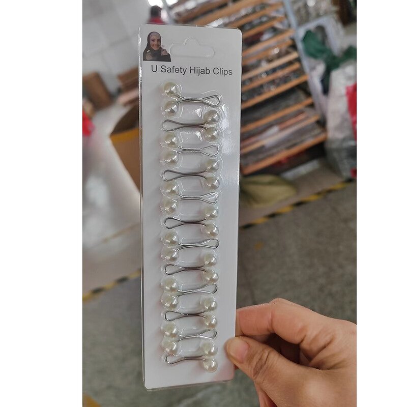 Pearl Safety Pins Manufacturer - Bulk 12 Card Pack Scarf Clips