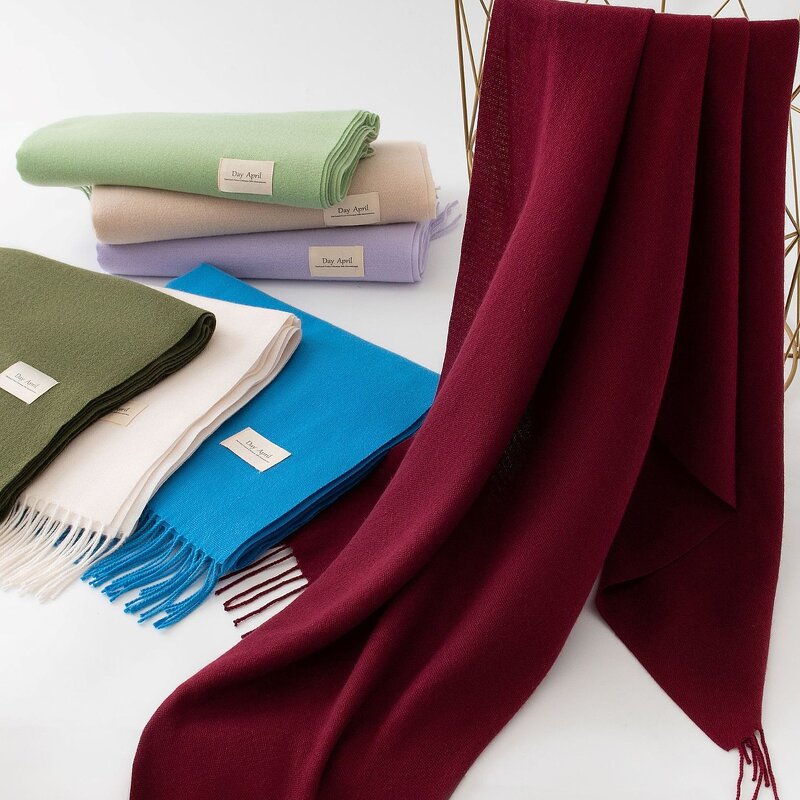 Cashmere Shawl Manufacturer - Wholesale Thicken Warm Long Fringed Winter Scarf