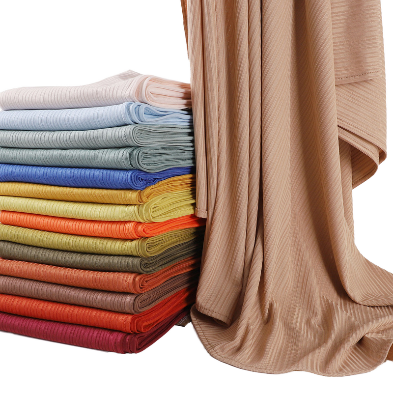 Ribbed Jersey Scarf Manufacturer - Wholesale Solid Long Shawl