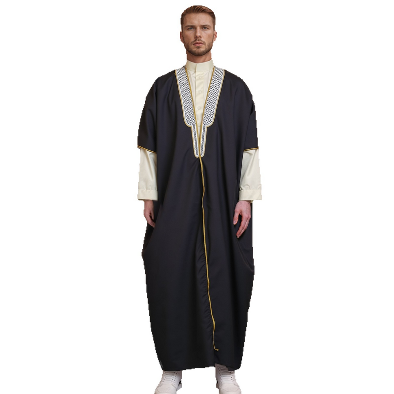 Muslim Kimono Robe Supplier - Wholesale Open Maxi Eid Pusht Speech Uniform