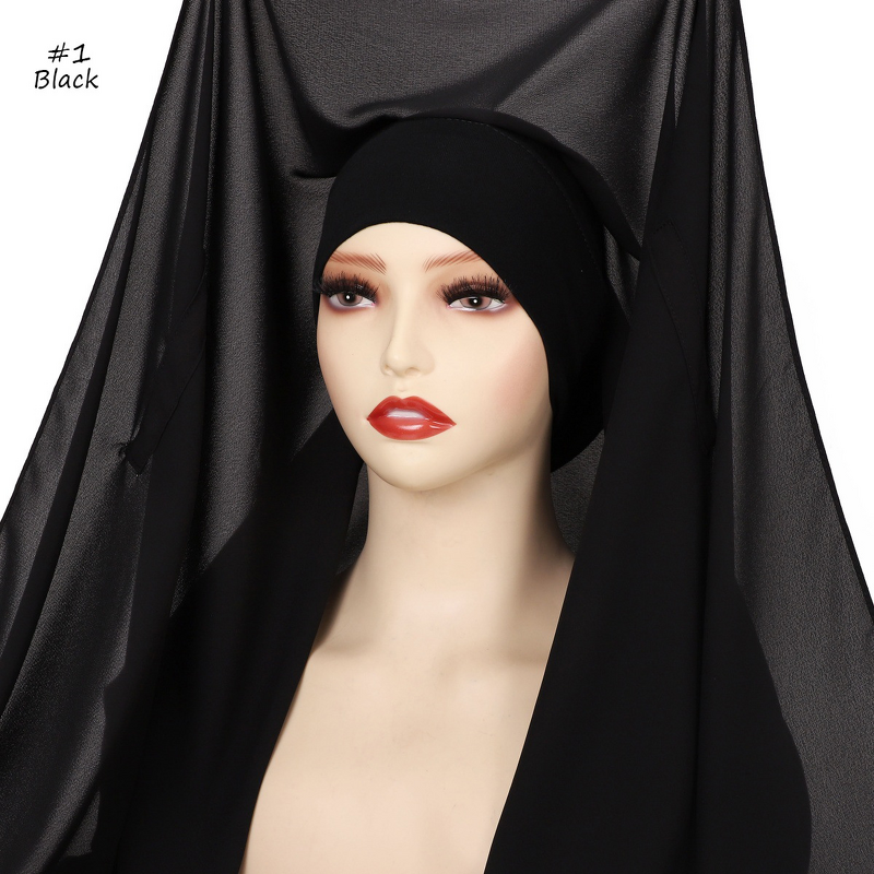 Magnetic Instant Hijab Manufacturer - OEM Plain Adjustable Tube Underscarf