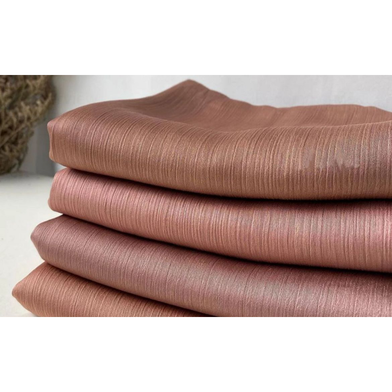 Satin Crepe Scarf Supplier - Wholesale Plain Stripe Wrinkled Veil