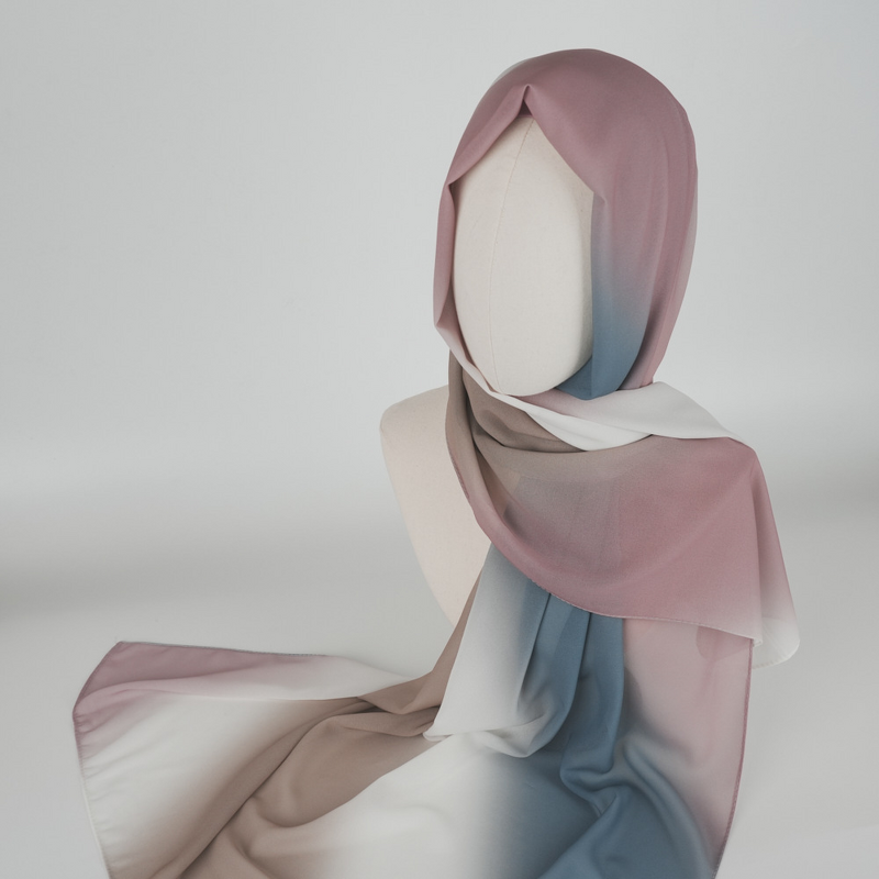 Ombre Chiffon Hijab Manufacturer - Wholesale Solid Georgette Lightweight Veil