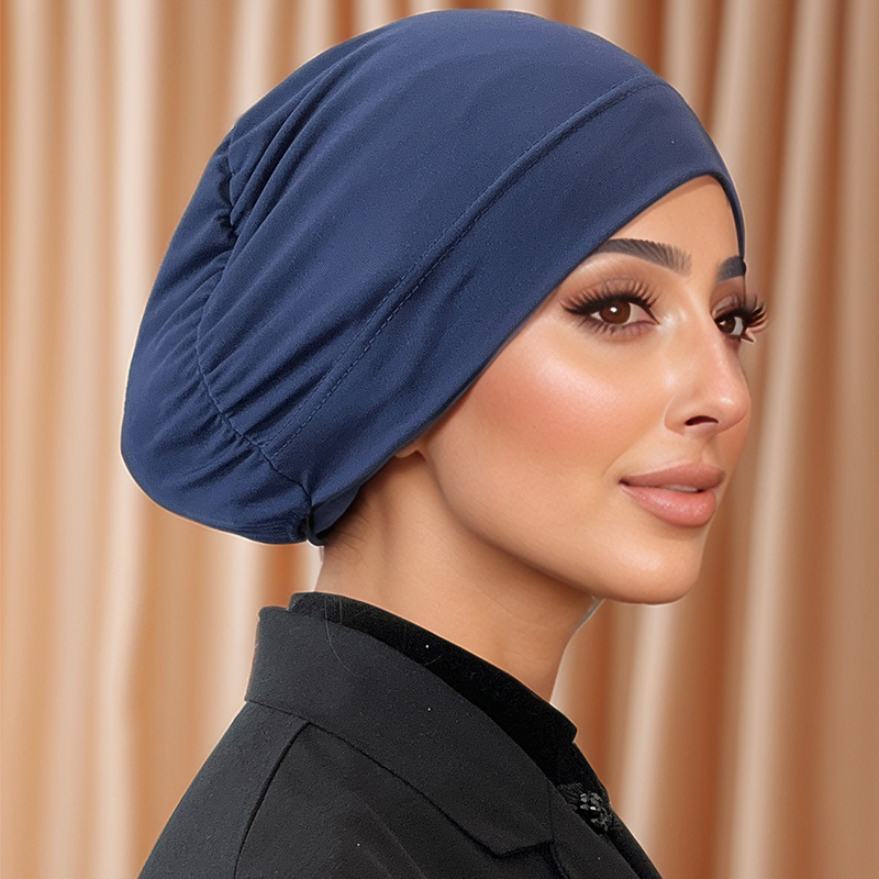 Closed Hijab Cap Supplier - Bulk Solid Elastic Casual Bonnet
