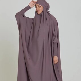 Prayer Jilbab Factory - OEM Batwing Sleeve Maxi Stretchable Robe
