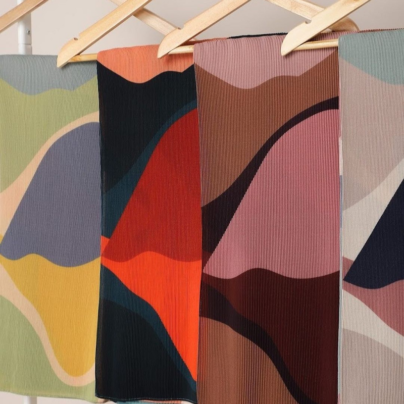 Pleated Chiffon Hijab Supplier - Wholesale Floral Lightweight Tudung