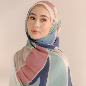 Pleated Chiffon Hijab Supplier - Wholesale Floral Lightweight Tudung