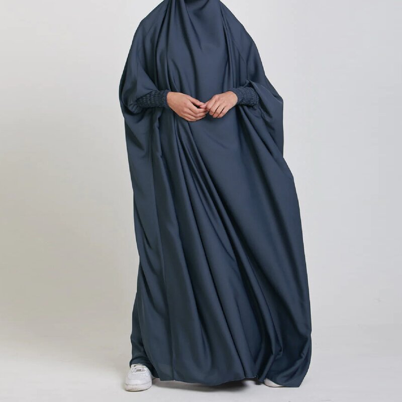 Prayer Jilbab Factory - OEM Batwing Sleeve Maxi Stretchable Robe