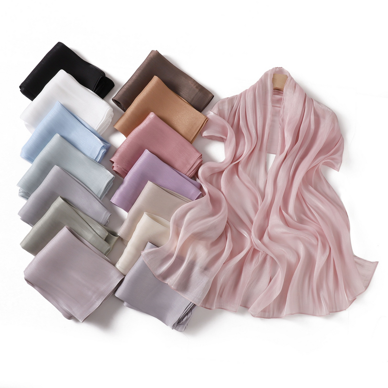 Silk Chiffon Hijab Factory - OEM Lightweight Glitter Shiny Shawl