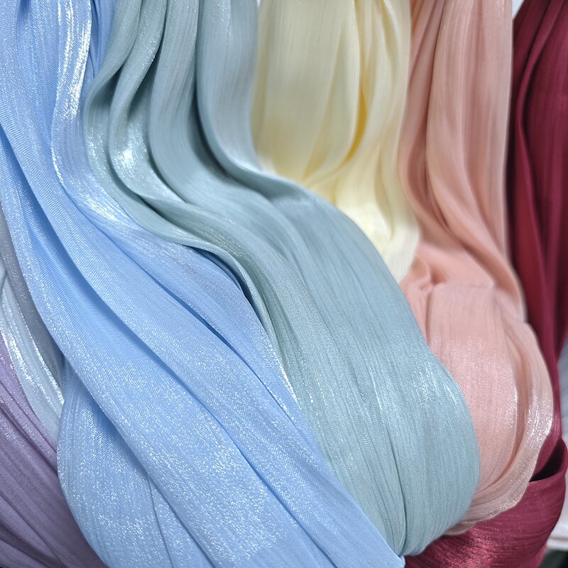 Silk Hijab Manufacturer - Bulk Plain Satin Silky Shimmer Scarf
