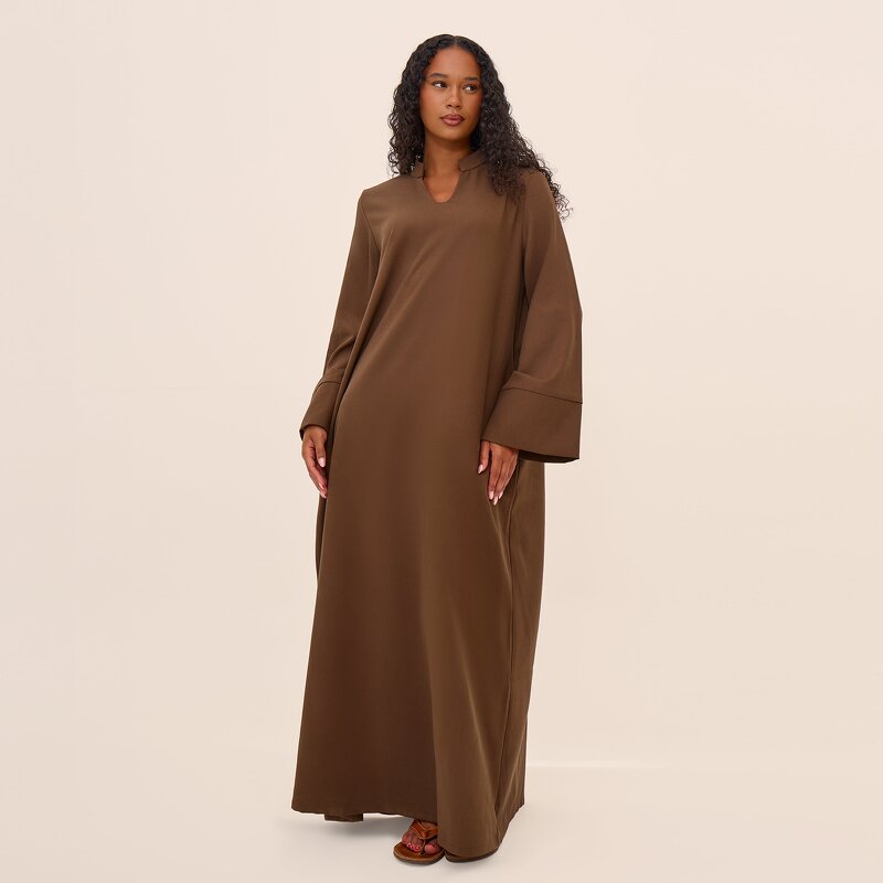 Casual Abaya Dress Factory - OEM Loose Solid Maxi Modest Dress