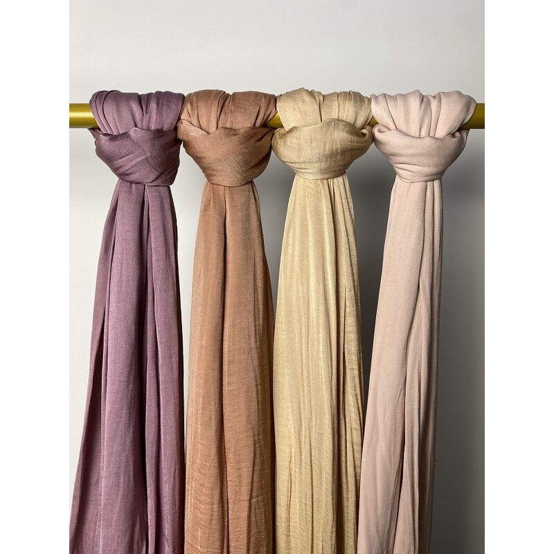 Bamboo Satin Hijab Manufacturer - Bulk Solid Matte Velvet Tudung