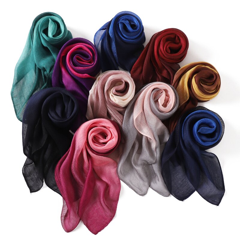 Silk Scarf Manufacturer - Wholesale Vintage Gradient Square Commuting Neck Scarf