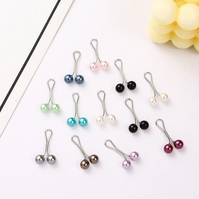 Pearl Safety Pins Manufacturer - Bulk 12 Card Pack Scarf Clips