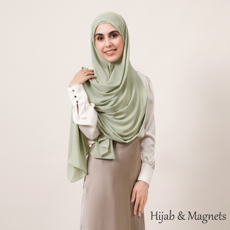 Magnetic Instant Chiffon Hijab Factory - Bulk Non Slip Built-in Magnetic Scarf