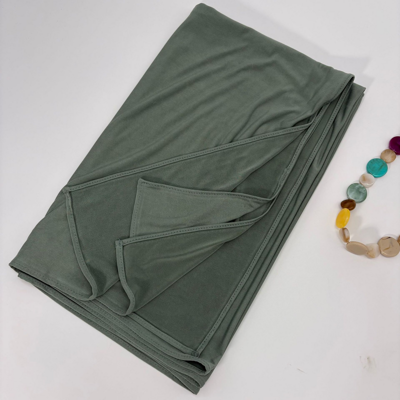 Liquid Jersey Hijab Manufacturer - Custom Solid Shiny Long Shawl