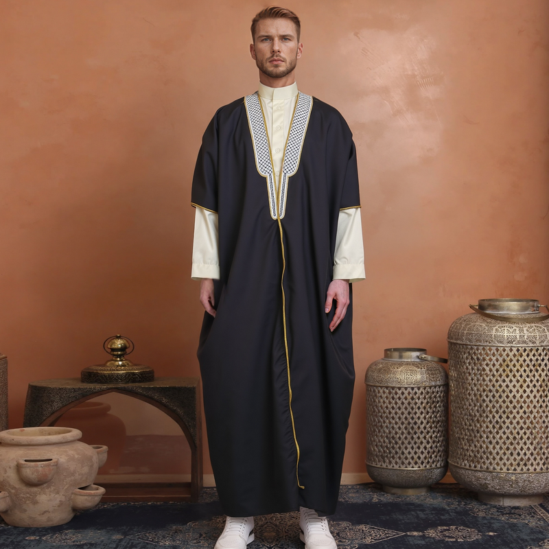 Muslim Kimono Robe Supplier - Wholesale Open Maxi Eid Pusht Speech Uniform