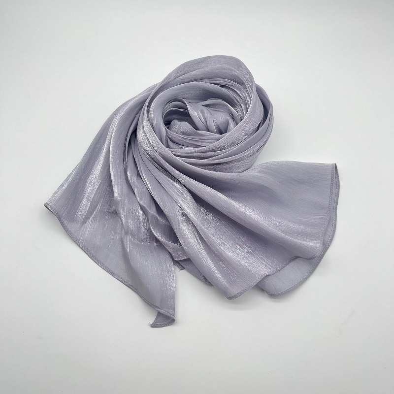 Silk Chiffon Hijab Factory - OEM Lightweight Glitter Shiny Shawl