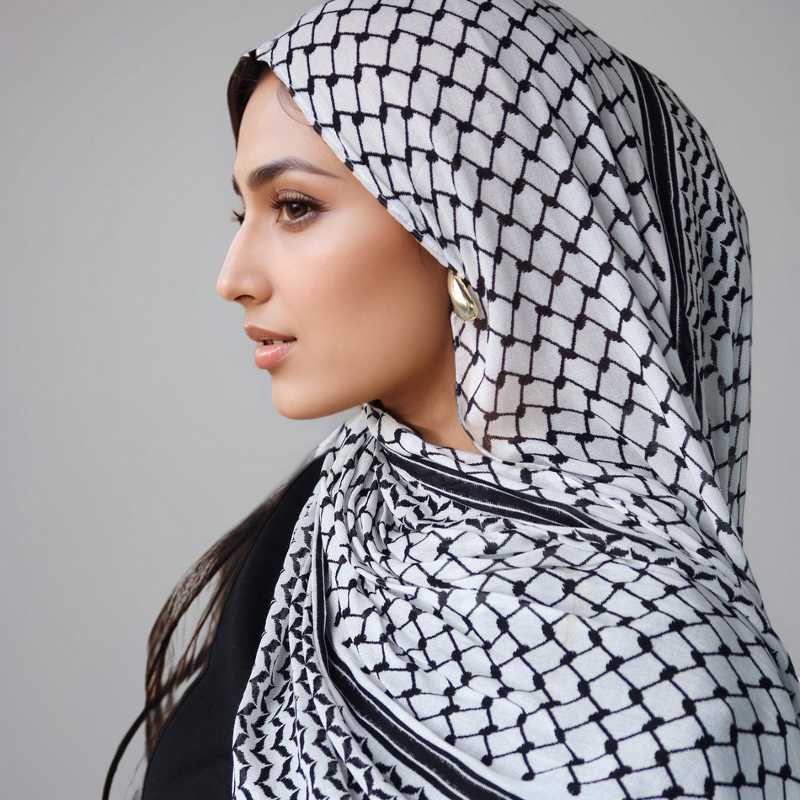 Printed Chiffon Keffiyeh Manufacturer - OEM Unisex Plaid Headscarf