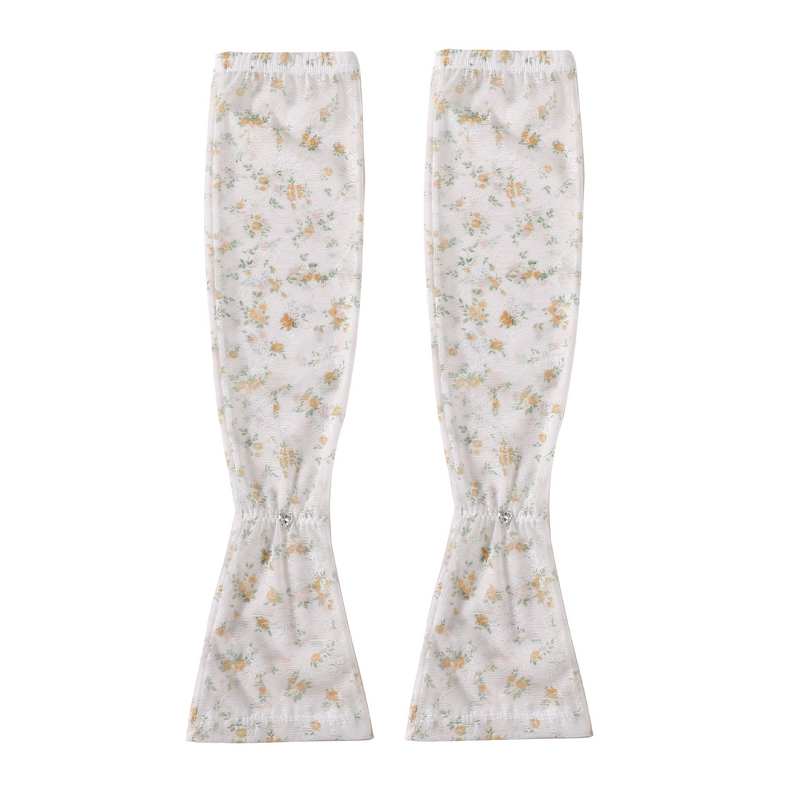 UV Protection Arm Sleeves Supplier - OEM Floral Mesh Rhinestone Ice Sleeves