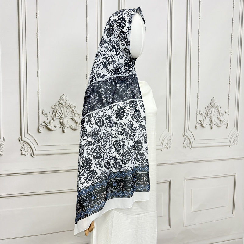 Printed Chiffon Scarf Manufacturer - OEM Turkish Long Premium Shawl