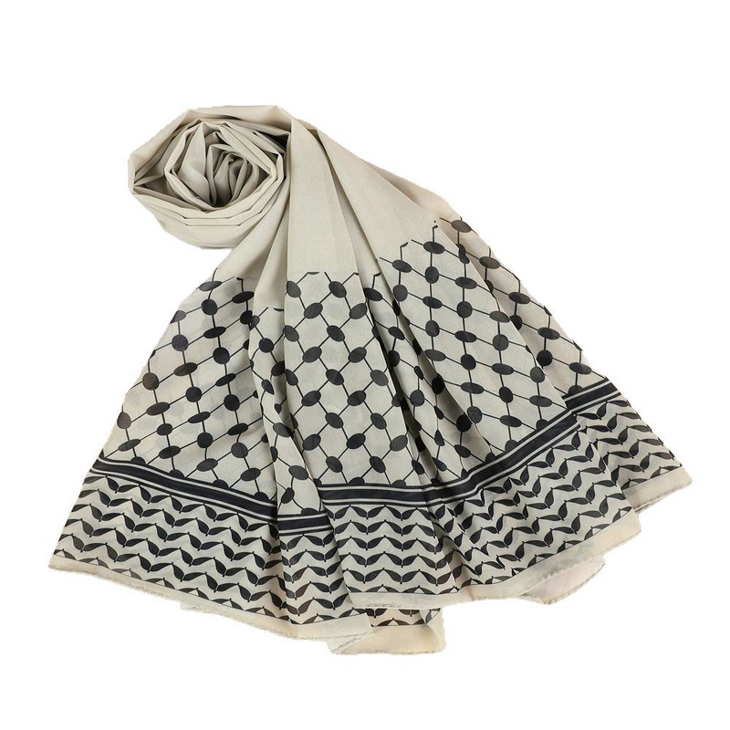 Printed Chiffon Keffiyeh Factory - OEM Arab Shawl Palestine Hijab