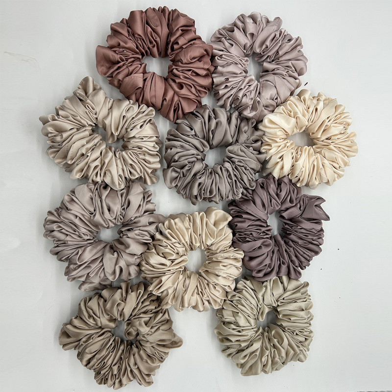 Satin Volumizer Supplier - OEM Big Hair Tie Ring Luxury Scrunchie