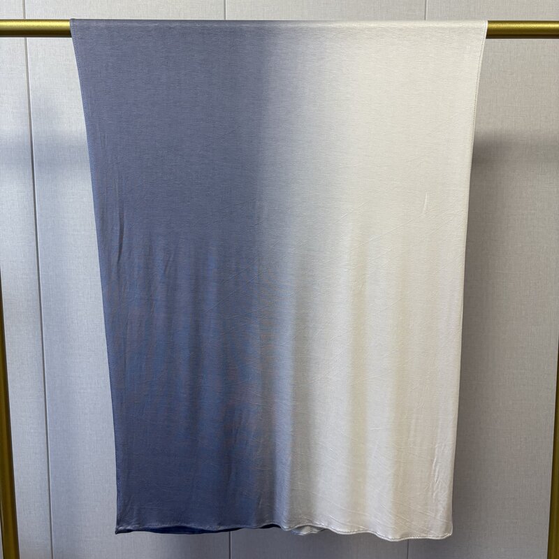 Ombre Jersey Hijab Factory - OEM Gradient Print Non-Slip Scarf