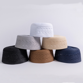 Men Prayer Caps Manufacturer - Wholesale Solid Breathable Knit Kufi Hats
