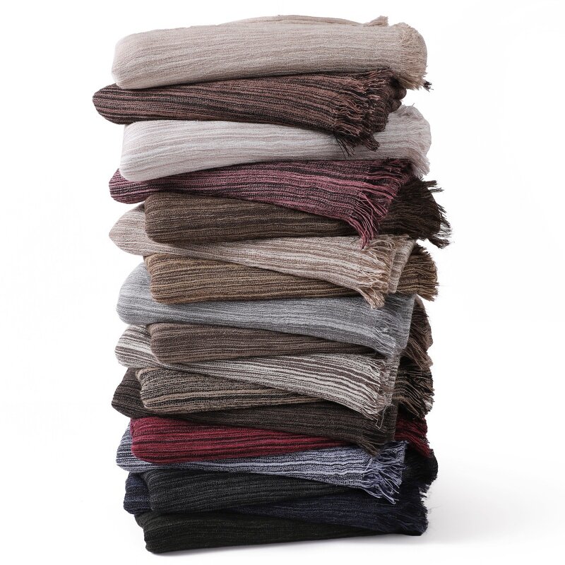 Crinkle Rayon Modal Hijab Supplier - Bulk Light Weight Textured Scarf