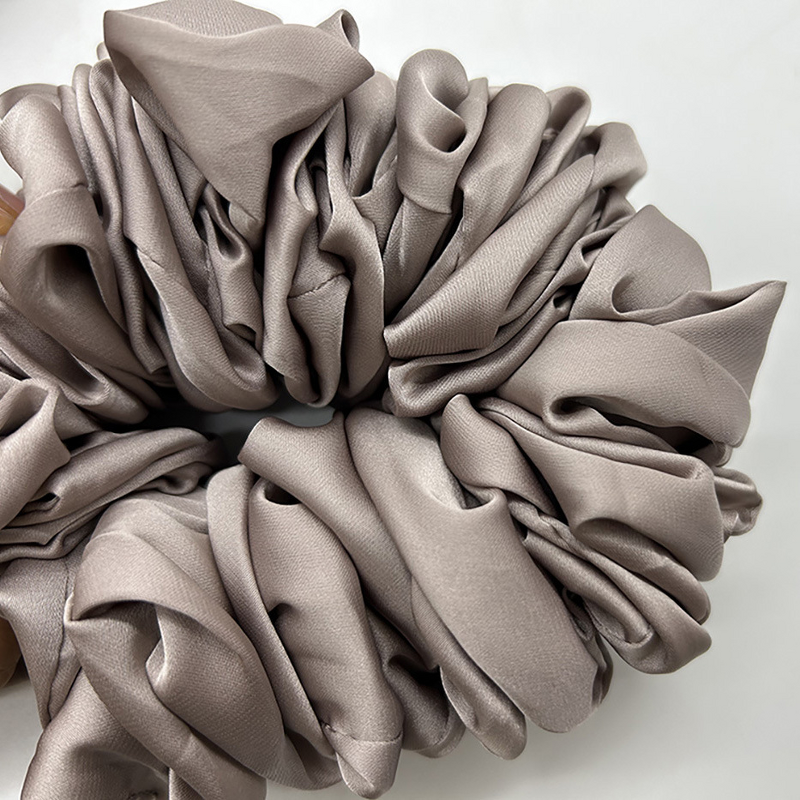 Satin Volumizer Supplier - OEM Big Hair Tie Ring Luxury Scrunchie