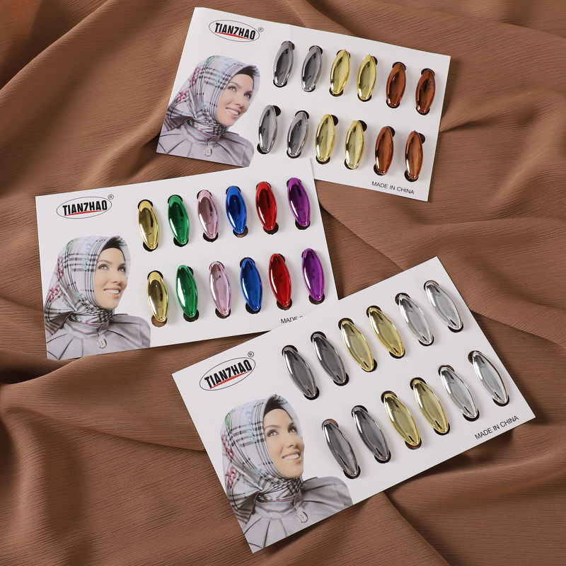 Plastic Hijab Pins Supplier - Wholesale 12pcs Colorful Safety Pin Set