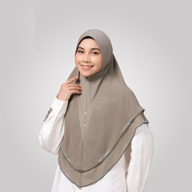 Amira Instant Chiffon Hijab Factory - Bulk Double Layer Rhinestone Headscarf