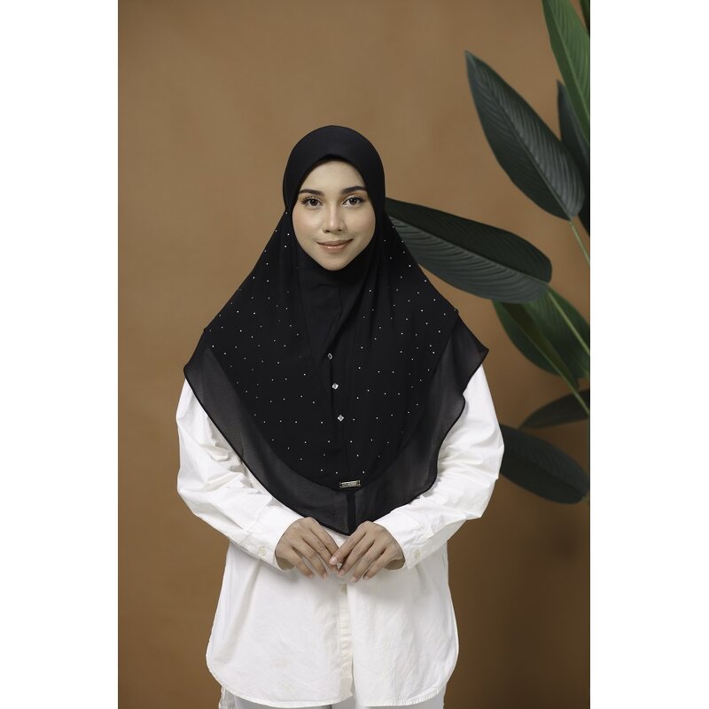 Amira Instant Hijab Supplier - OEM Rhinestone Breathable Hood Easy Wear
