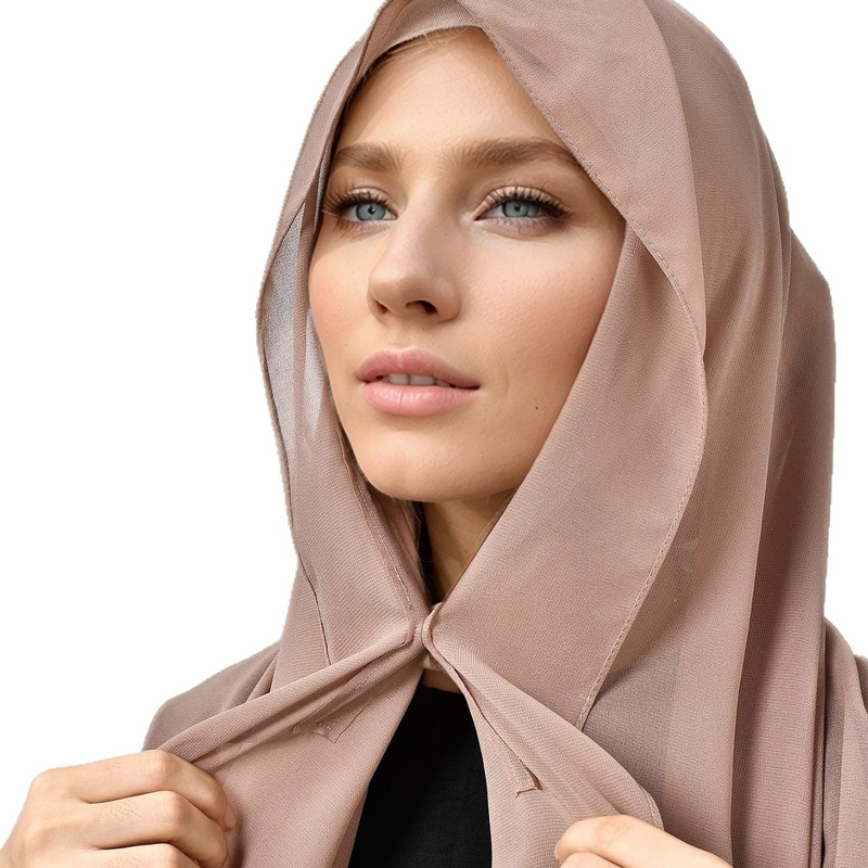 Instant Chiffon Hijab Supplier - OEM Pinless Built-in Magnets Scarf