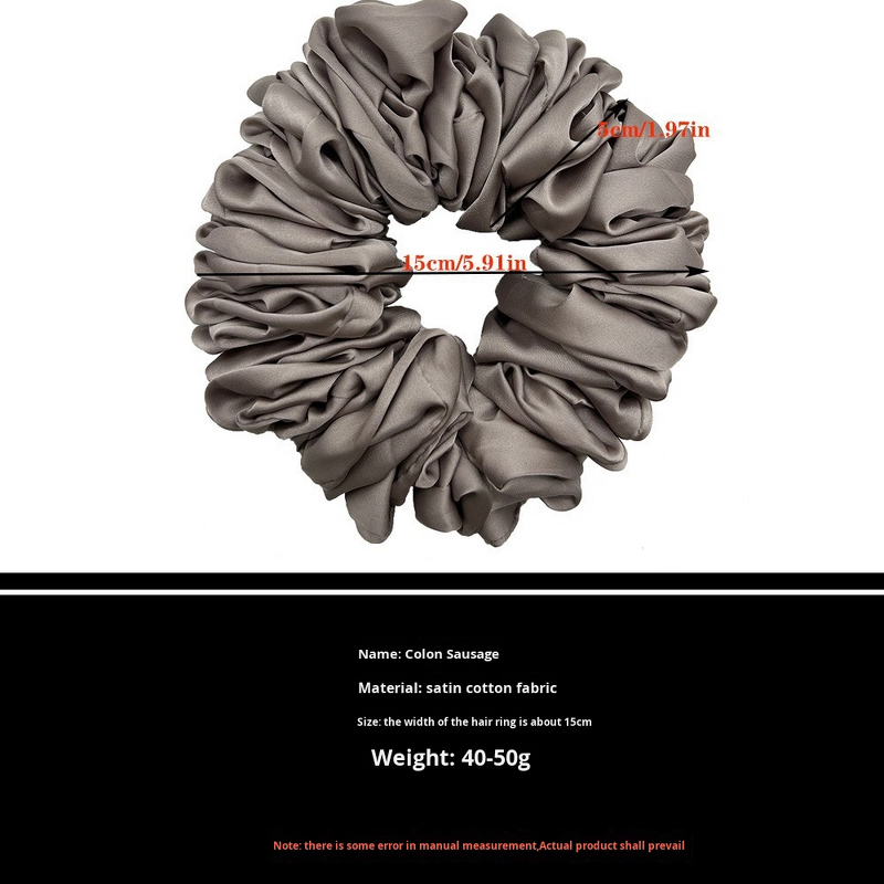 Satin Volumizer Supplier - OEM Big Hair Tie Ring Luxury Scrunchie