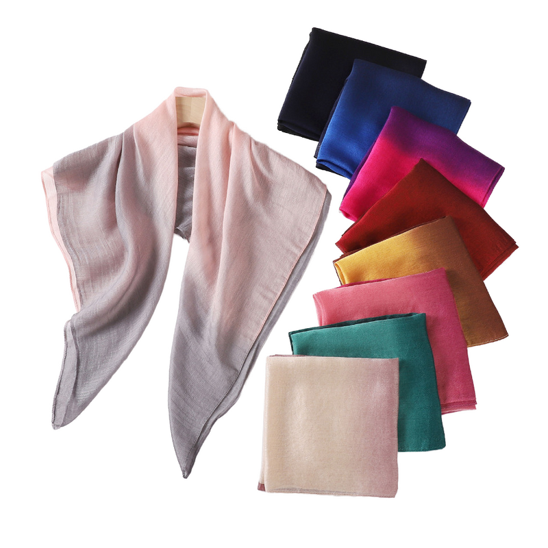 Silk Scarf Manufacturer - Wholesale Vintage Gradient Square Commuting Neck Scarf