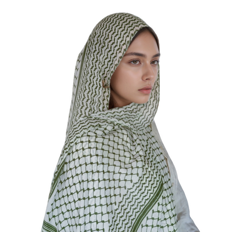 Printed Chiffon Keffiyeh Manufacturer - OEM Unisex Plaid Headscarf